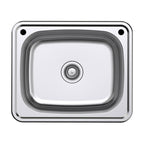Argent Format 610 Laundry Sink Suds Rinse Bypass - 2 Tap Holes - Cass Brothers