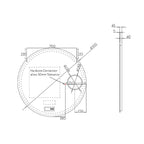 Argent Grace 900 Smart LED Round Mirror - Cass Brothers