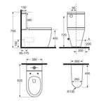 Argent Grace Back to Wall Hygienic Flush Matte Black - Cass Brothers