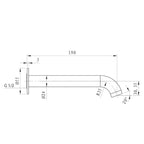 Argent Grace Bath Spout - Gun Metal - Cass Brothers