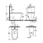 Argent Grace BTW Hygienic Flush Toilet Suite - Cass Brothers