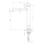 Argent Grace Vessel Basin Mixer - Gun Metal - Cass Brothers