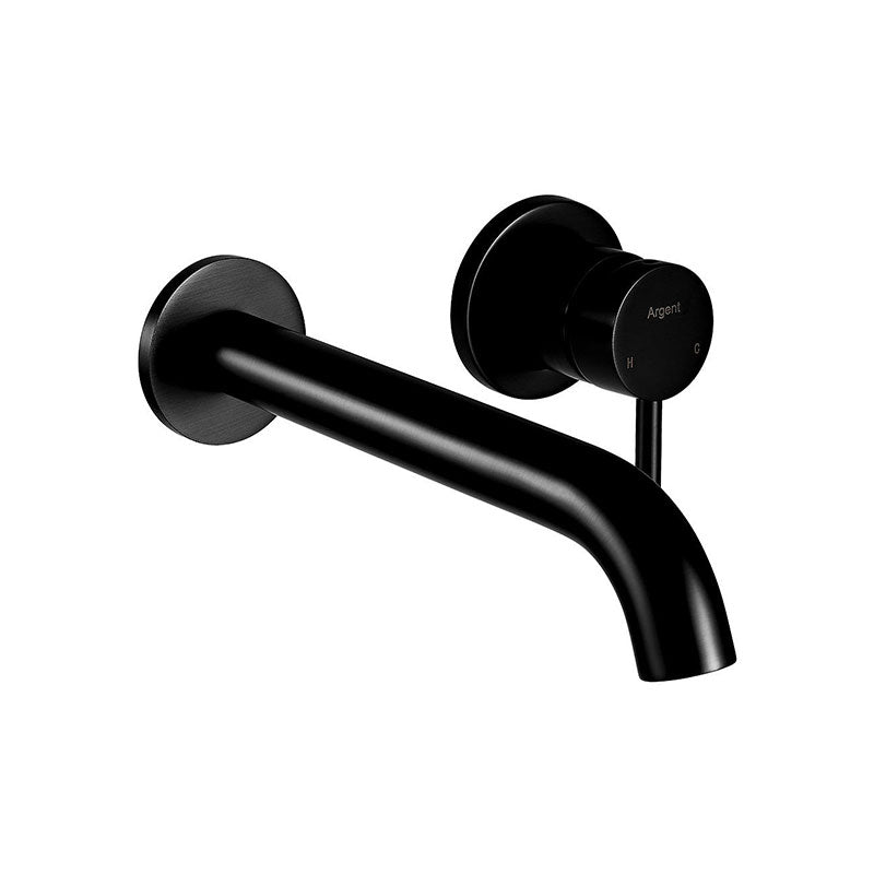 Argent Grace Wall Mounted Basin-Bath Mixer - Matte Black - Cass Brothers