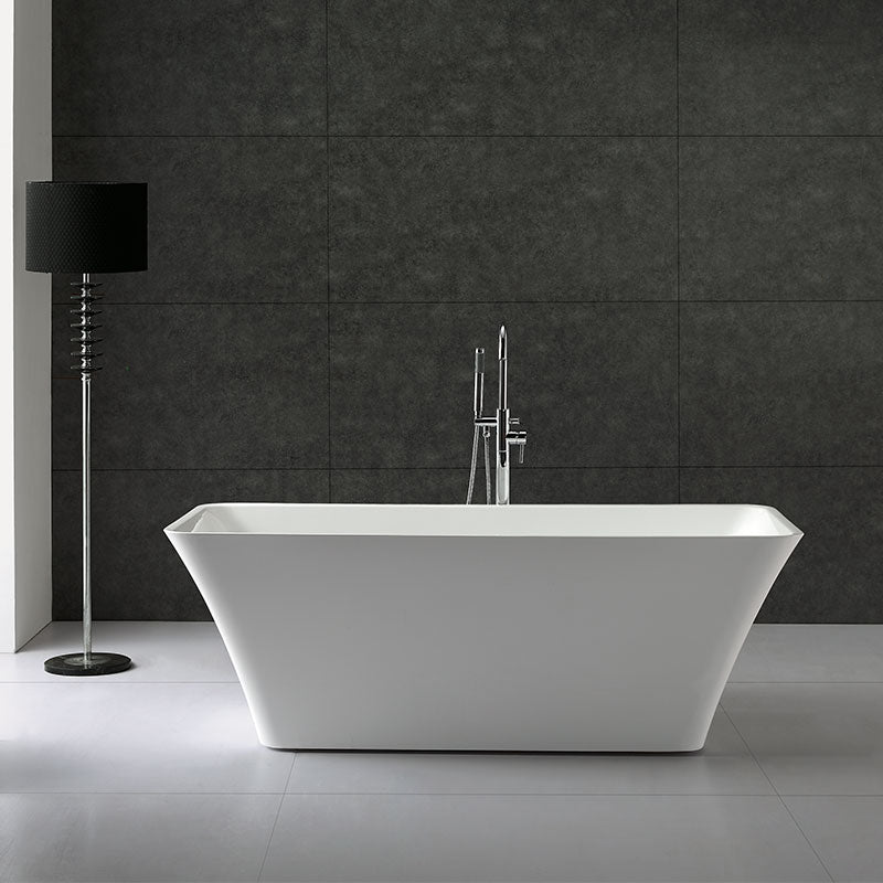 Argent Kubic 1500mm Rectangular Freestanding Bath No Overflow - Gloss White - Cass Brothers