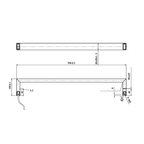 Argent Kubic 700 3 Single Bar Heated Towel Rail - Chrome - Cass Brothers