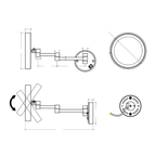 Argent LED Wall Mounted Magnifying Mirror - Cass Brothers