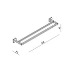 Argent Line 600 Double Towel Rail - Cass Brothers