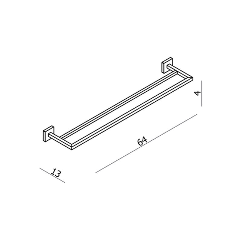 Argent Line 600 Double Towel Rail - Cass Brothers
