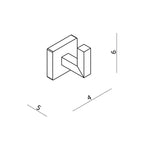 Argent Line Robe Hook - Cass Brothers