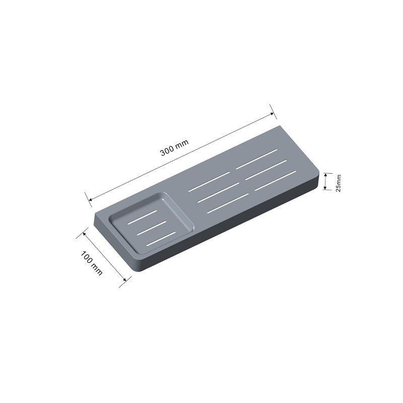Argent Mondrian Neu 300 Shower Shelf - Chrome - Cass Brothers
