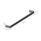 Argent Mondrian Neu 600 Towel Rail - Brushed Nickel - Cass Brothers