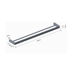 Argent Mondrian Neu 800 Double Towel Rail - Chrome - Cass Brothers