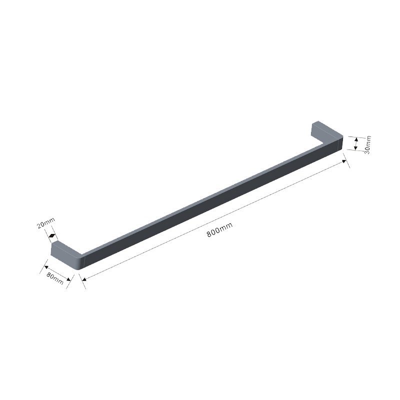Argent Mondrian Neu 800 Towel Rail - Chrome - Cass Brothers