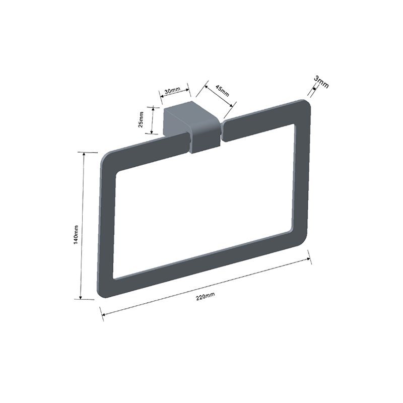 Argent Mondrian Neu Towel Ring - Cass Brothers