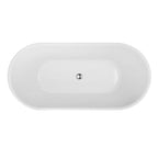 Argent Nova 1500 Oval Freestanding Bath Overflow - Gloss White - Cass Brothers