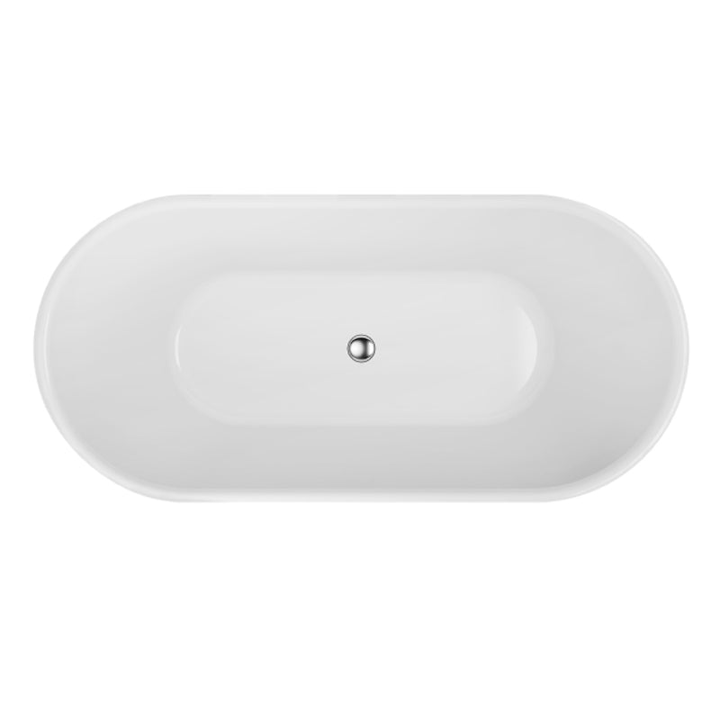 Argent Nova 1500 Oval Freestanding Bath Overflow - Gloss White - Cass Brothers