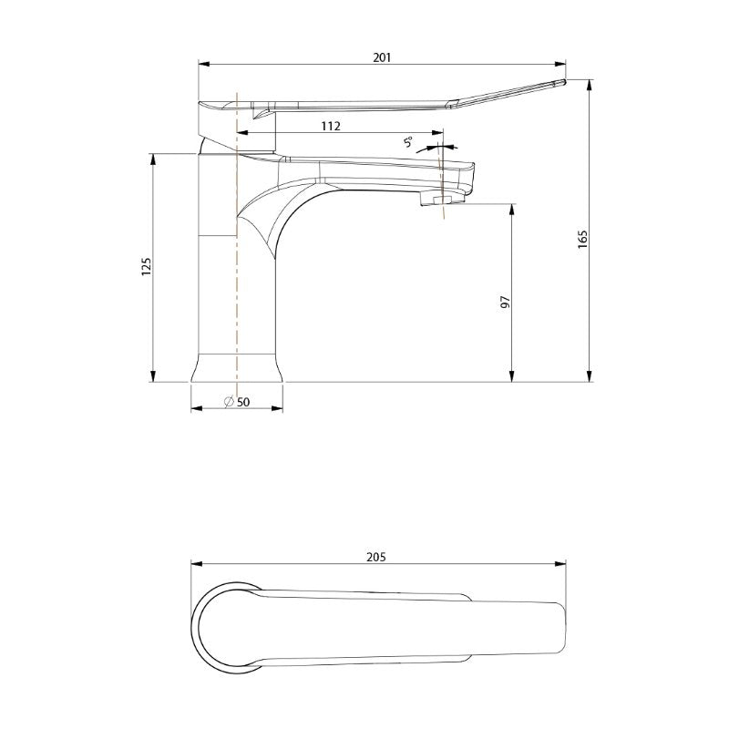 Argent Pace Comfort 200 Basin Mixer - Chrome - Cass Brothers