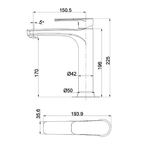 Argent Pace Tall Basin Mixer - Gun Metal - Cass Brothers