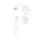 Argent Pace Wall Mounted Basin-Bath Mixer - Chrome - Cass Brothers