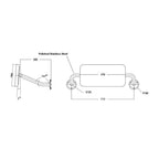 Argent Padded Back Rest with Dark Grey Cushion - Cass Brothers