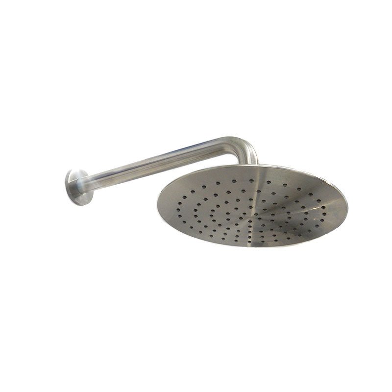 Argent Pallas 230 Overhead Shower with Essential Shower Arm 300mm - Brushed Nickel - Cass Brothers