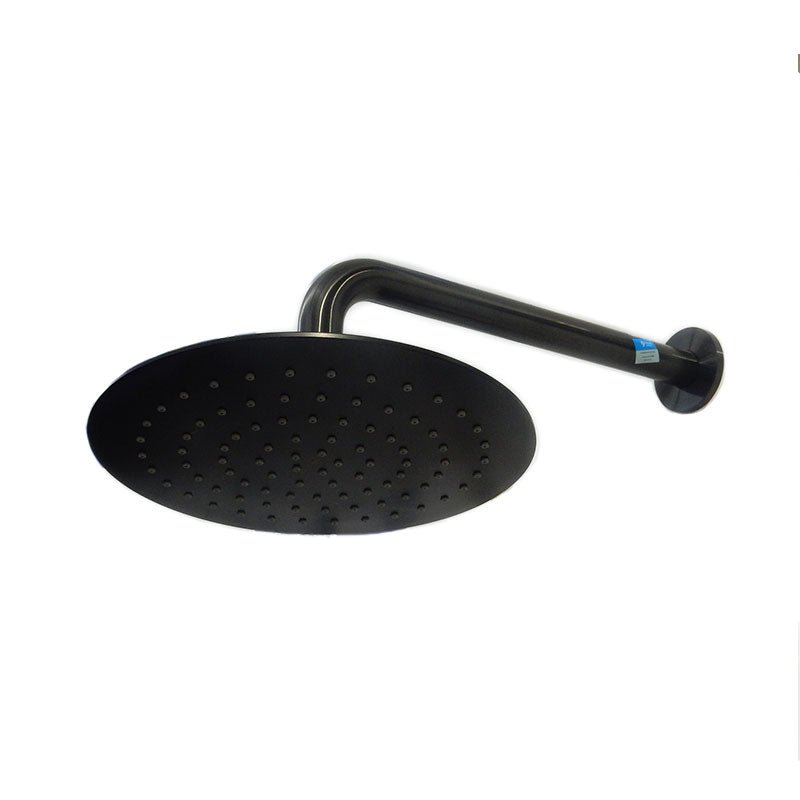Argent Pallas 230 Overhead Shower with Essential Shower Arm 300mm - Matte Black - Cass Brothers