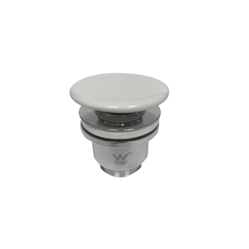 Argent Pop up Waste 32mm 2 piece - White Ceramic - Cass Brothers