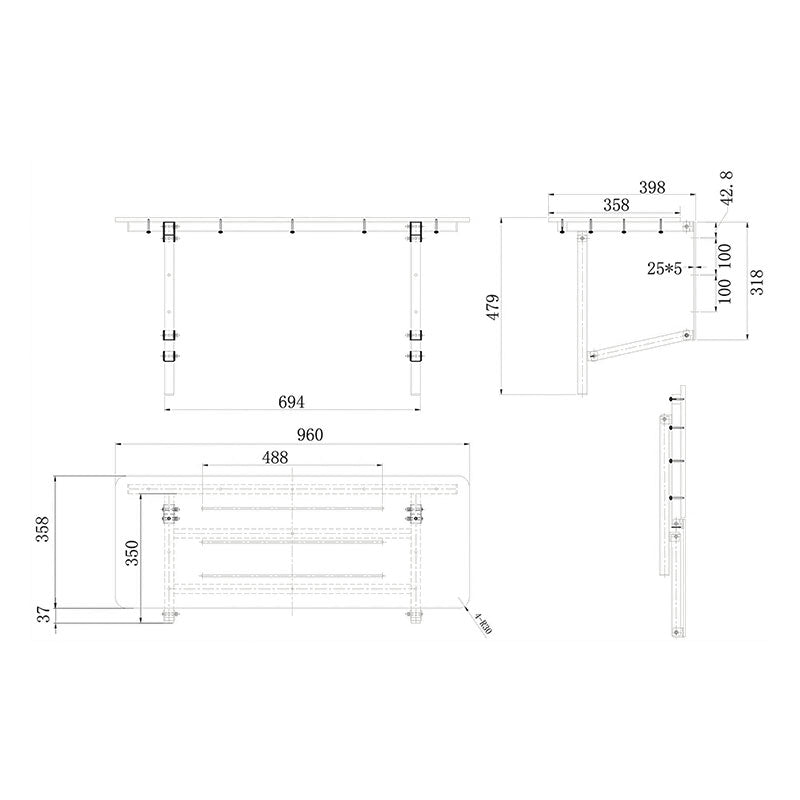 Argent PWD Shower Seat 960 x 400 - Cass Brothers