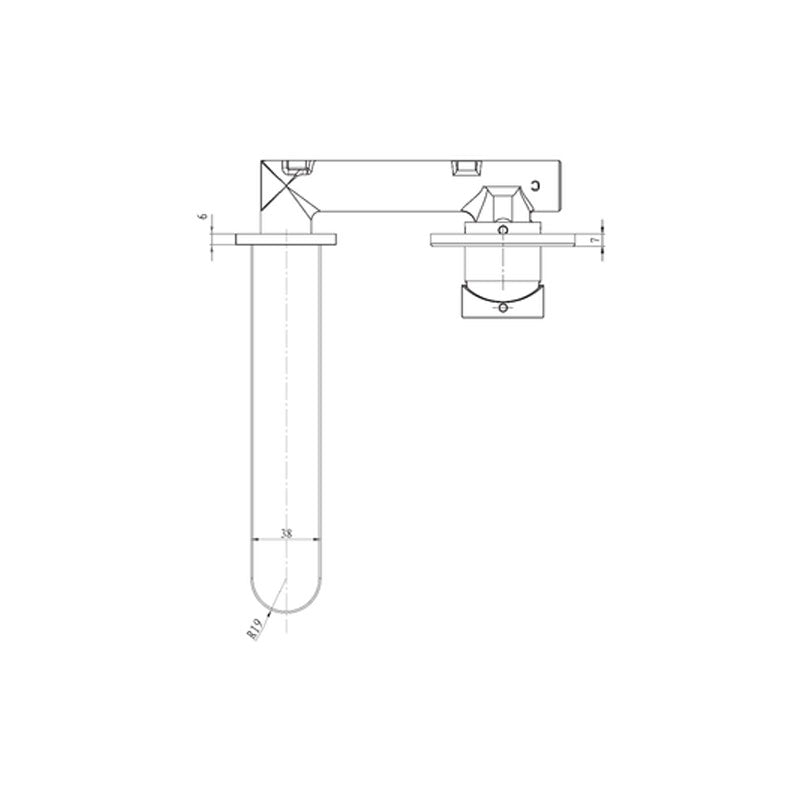 Argent Round Wall Mount Basin Mixer Body - Matte Black - Cass Brothers