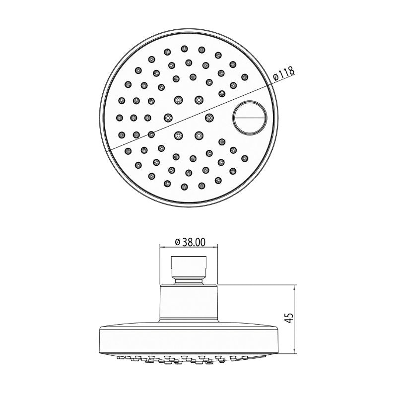 Argent Studio Trio 120 Overhead Shower - Chrome - Cass Brothers