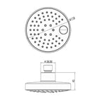 Argent Studio Trio 120 Overhead Shower - Chrome - Cass Brothers