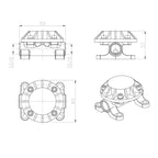 Argent Universal Floor Mounted Bath Filler Body - Cass Brothers