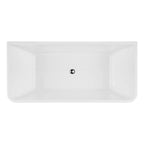 Argent Vista 1500mm Back To Wall Acrylic Freestanding Bath With Overflow - Gloss White - Cass Brothers