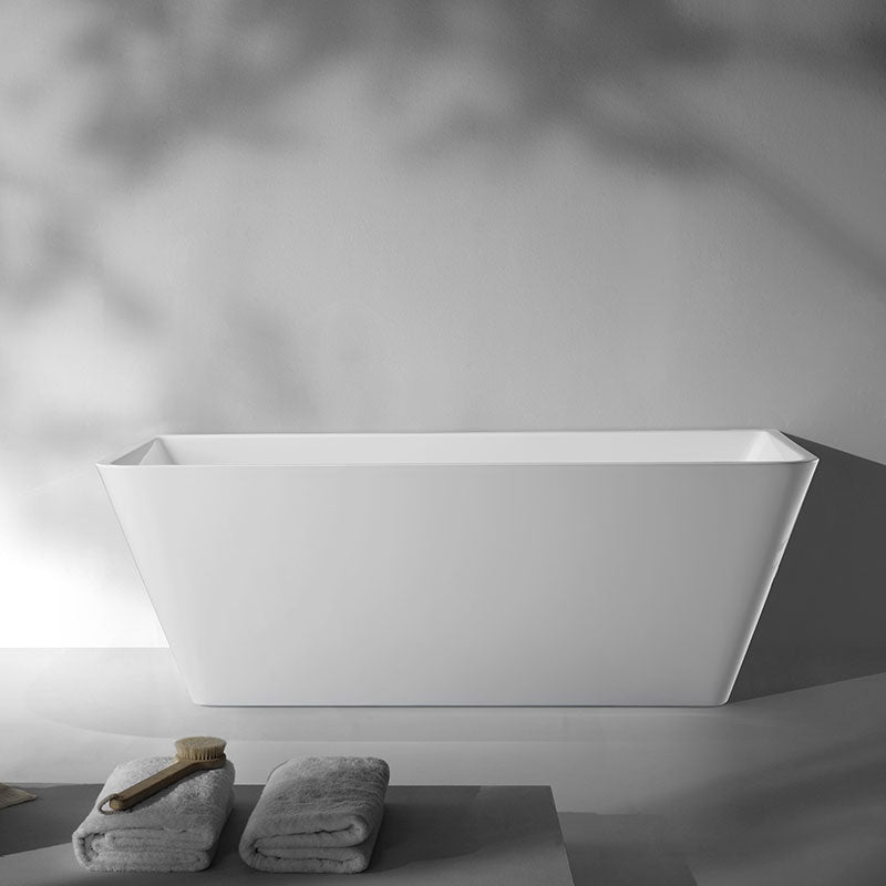 Argent Vista 1700mm Back To Wall Acrylic Freestanding Bath No Overflow - Gloss White - Cass Brothers