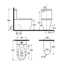 Argent Vista BTW Hygienic Flush Toilet Suite - Cass Brothers