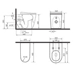 Argent Vista HygienicFlush Wall Faced S&P Trap Toilet - Cass Brothers