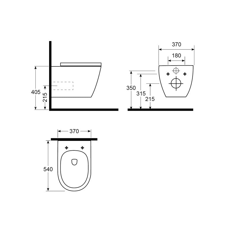Argent Vista Wall Hung Pan with Soft Close Seat - Cass Brothers