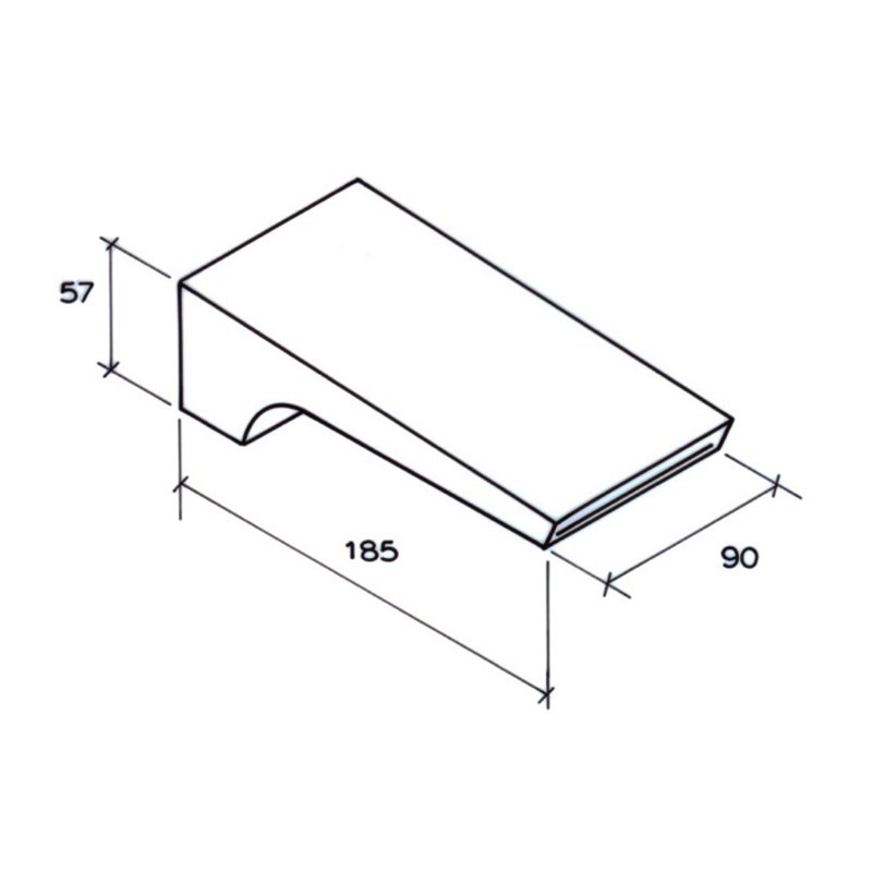 Argent Wave 90 Bath Spout - Chrome - Cass Brothers