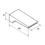 Argent Wave 90 Bath Spout - Chrome - Cass Brothers