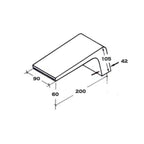 Argent Wave 90 Hob Mounted Bath Spout - Chrome - Cass Brothers