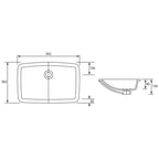 Argent Zen Under Counter Basin - Gloss White - Cass Brothers