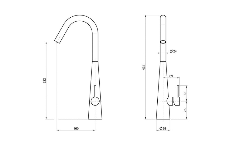 Linsol Aria Sink Mixer Chrome Specification