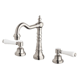 Armando Vicario Provincial 3 piece basin set with Lever Handles – Brushed Nickel - Cass Brothers