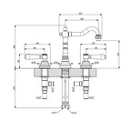 Armando Vicario Provincial 3 Piece Basin Set with Lever Handles - Chrome - Cass Brothers