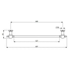 Armando Vicario Provincial 600mm Towel Rail - Bronze - Cass Brothers