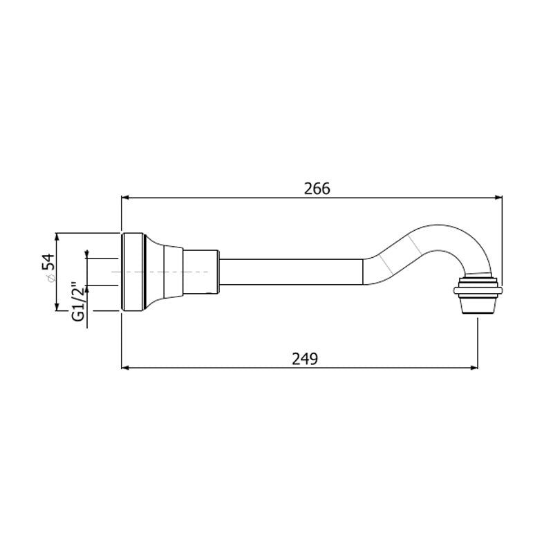 Armando Vicario Provincial Basin Spout - Brushed Nickel - Cass Brothers