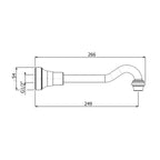 Armando Vicario Provincial Basin Spout - Chrome - Cass Brothers