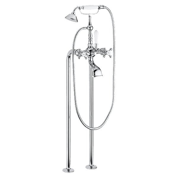 Armando Vicario Provincial Floor Mounted Bath Filler - Chrome - Cass Brothers