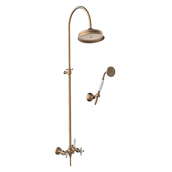 Armando Vicario Provincial Overhead Shower with Hand Shower – Bronze - Cass Brothers