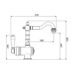 Armando Vicario Provincial Single Lever Basin Mixer - Chrome - Cass Brothers